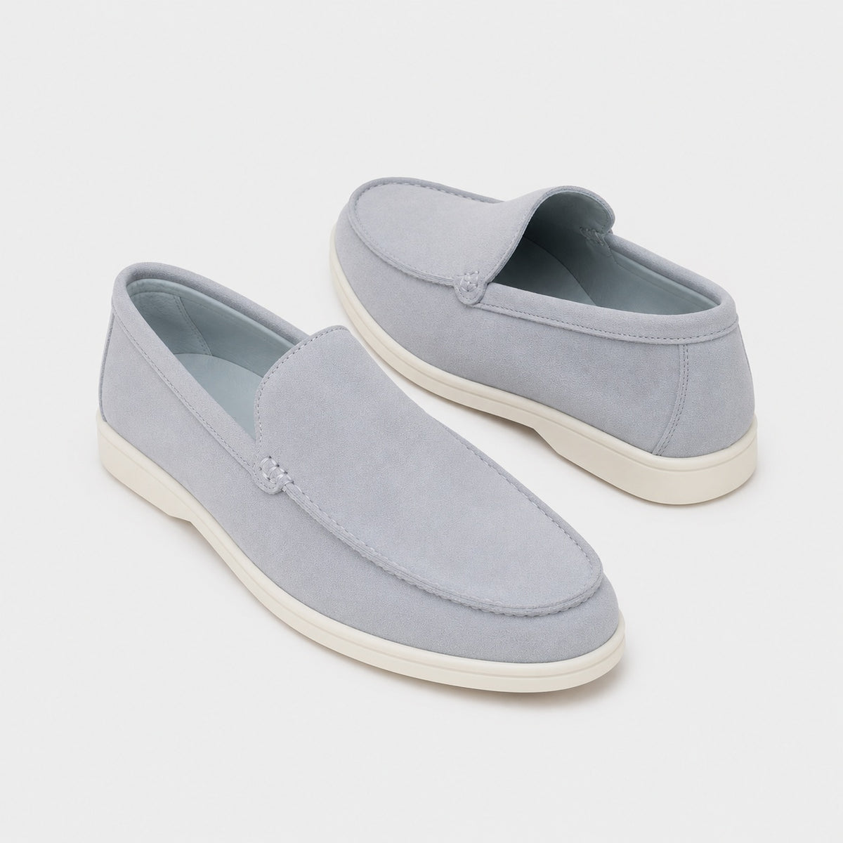 Noble Chaussure Mocassin Homme Daim Mocassin En Daim Bleu Clair Pour Homme