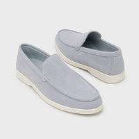Noble Chaussure Mocassin Homme Daim Mocassin En Daim Bleu Clair Pour Homme