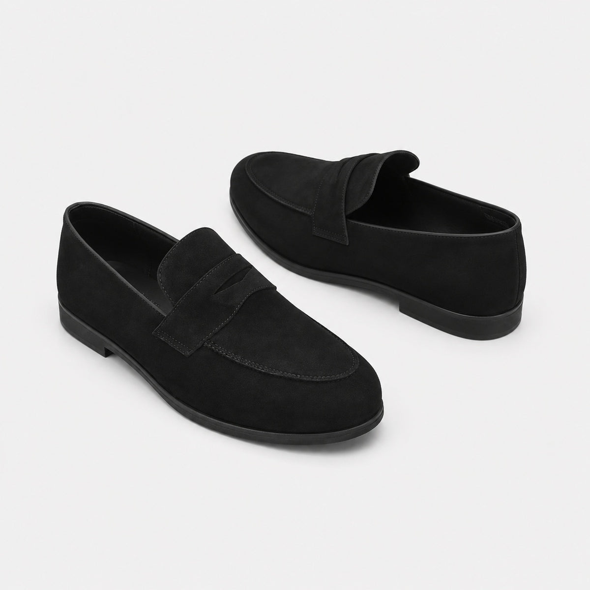 Noble Chaussure Mocassin Homme Daim Mocassin En Daim Noir