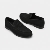 Noble Chaussure Mocassin Homme Daim Mocassin En Daim Noir