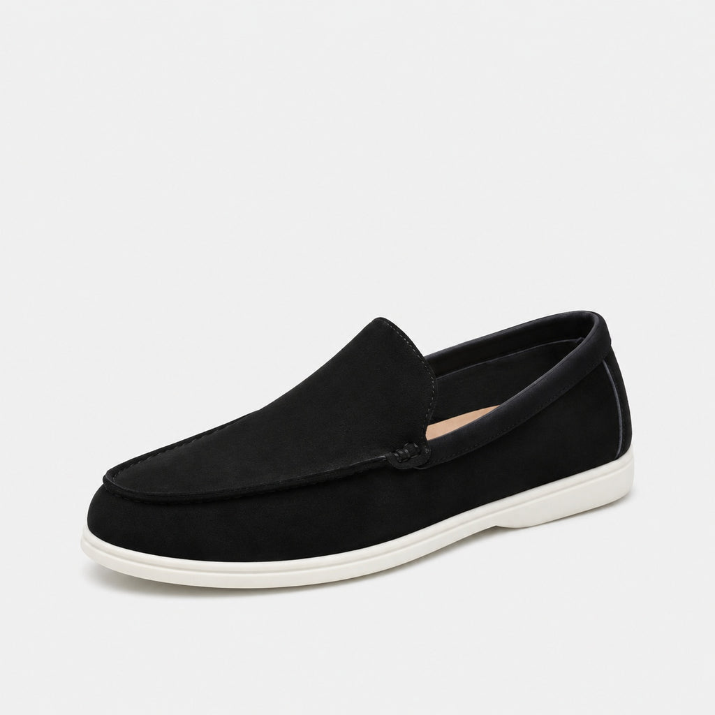 Noble Chaussure Mocassin Homme Daim Mocassin En Daim Noir Pour Homme