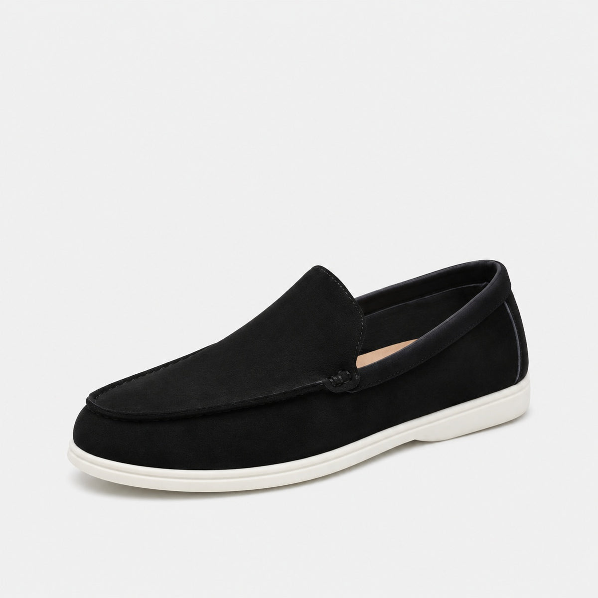 Noble Chaussure Mocassin Homme Daim Mocassin En Daim Noir Pour Homme