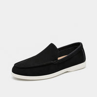 Noble Chaussure Mocassin Homme Daim Mocassin En Daim Noir Pour Homme