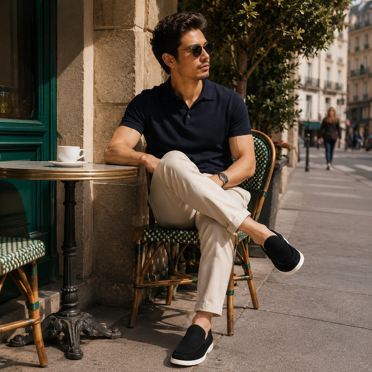 Noble Chaussure Mocassin Homme Daim Mocassin En Daim Noir Pour Homme