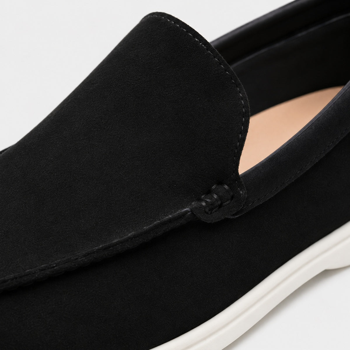 Noble Chaussure Mocassin Homme Daim Mocassin En Daim Noir Pour Homme