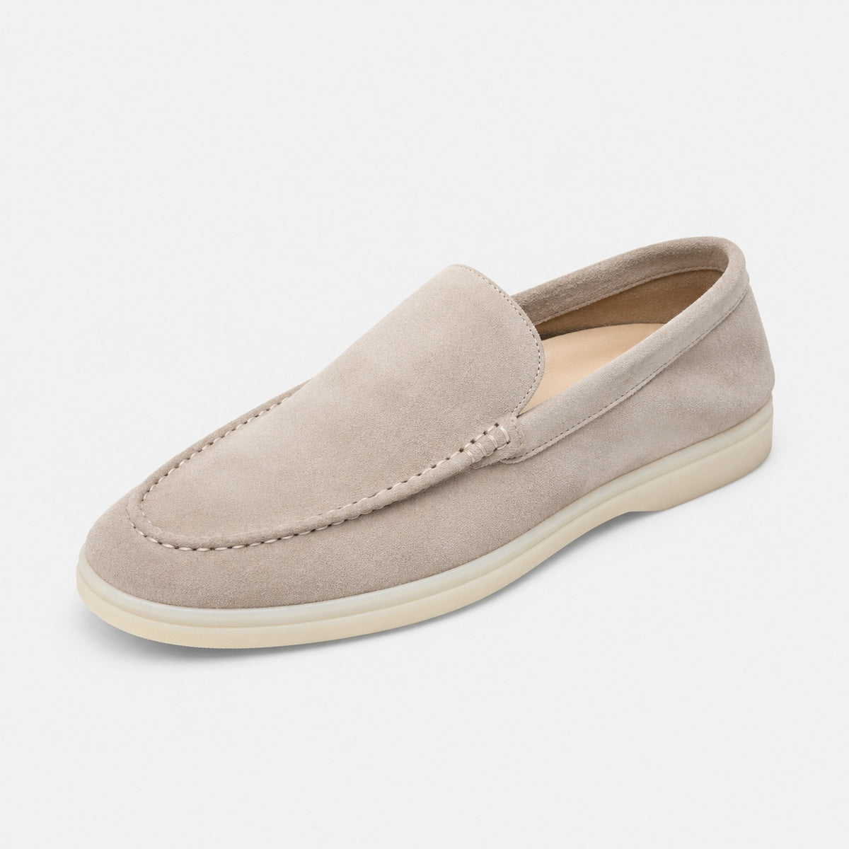 Noble Chaussure Mocassin Homme Daim Mocassin Homme Daim Beige