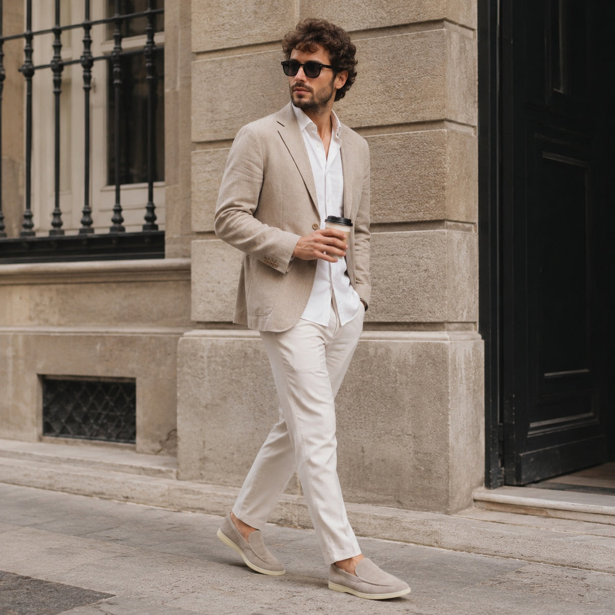 Noble Chaussure Mocassin Homme Daim Mocassin Homme Daim Beige