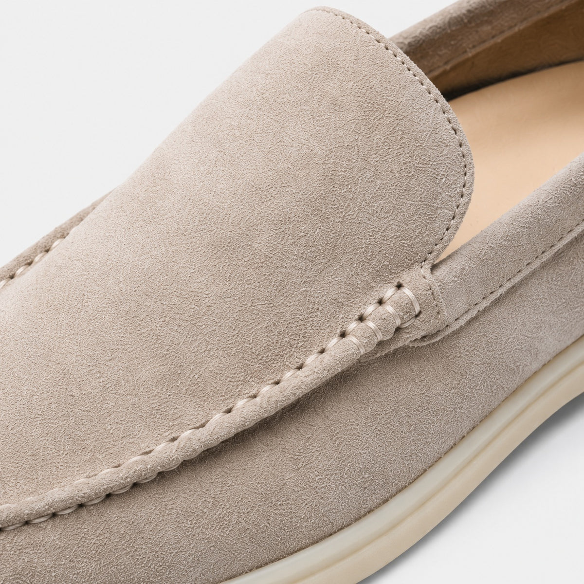 Noble Chaussure Mocassin Homme Daim Mocassin Homme Daim Beige