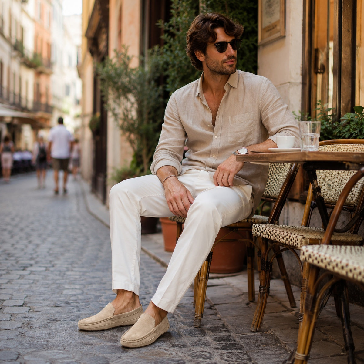 Noble Chaussure Mocassin Homme Daim Mocassin Homme Daim Beige Confort