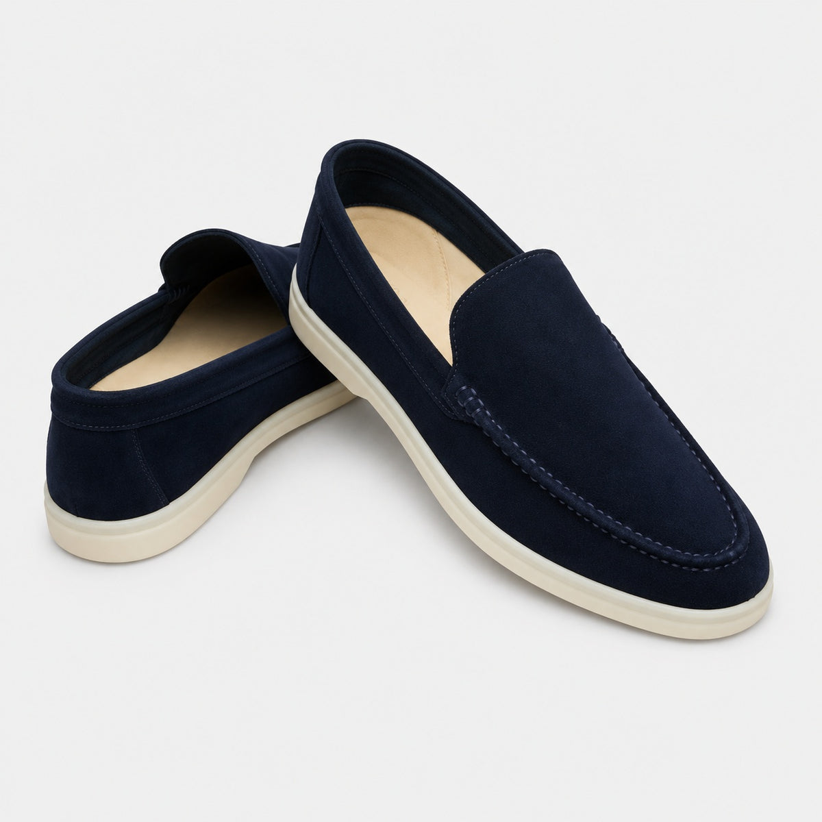 Noble Chaussure Mocassin Homme Daim Mocassin Homme Daim Bleu