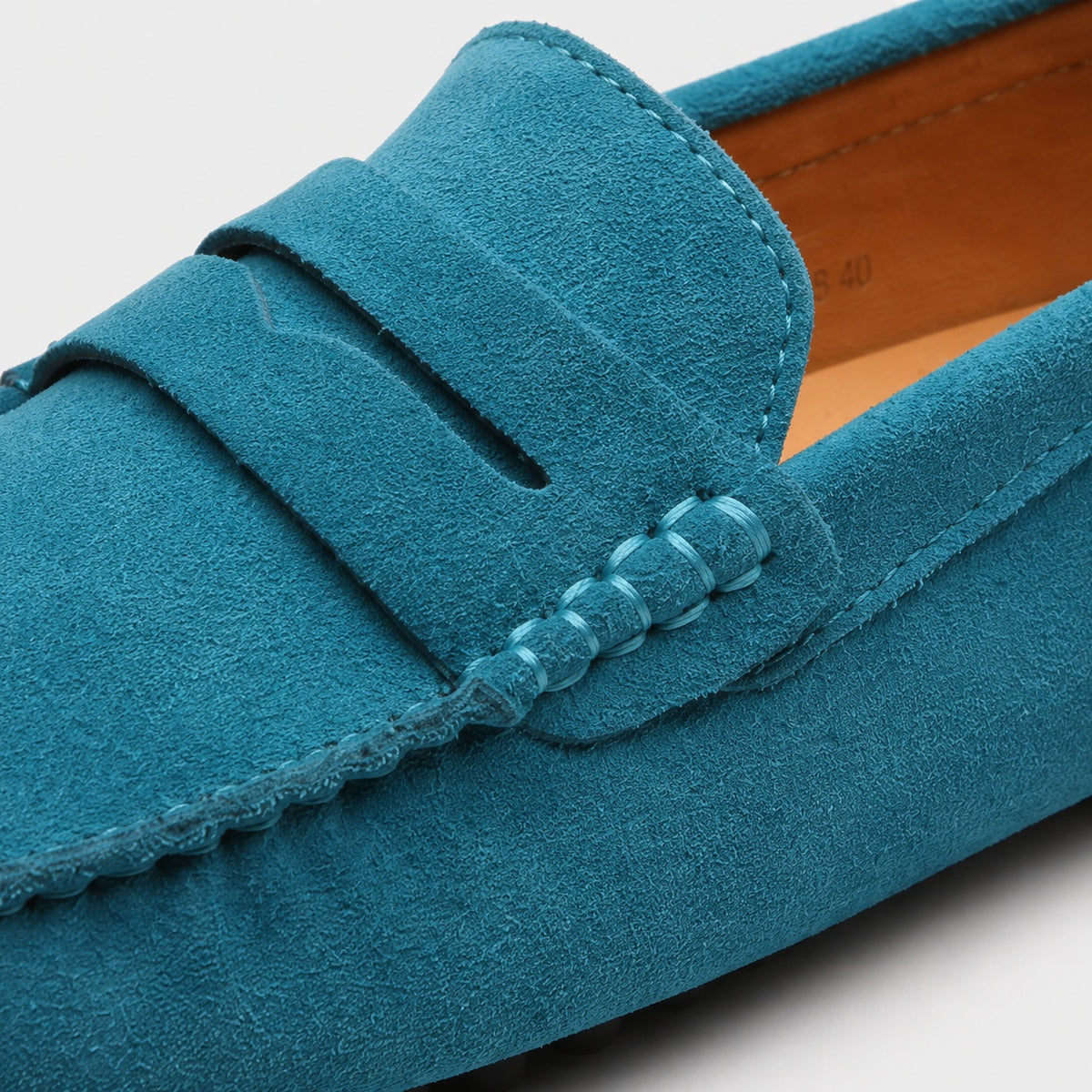 Noble Chaussure Mocassin Homme Daim Mocassin Homme Daim Bleu Ciel