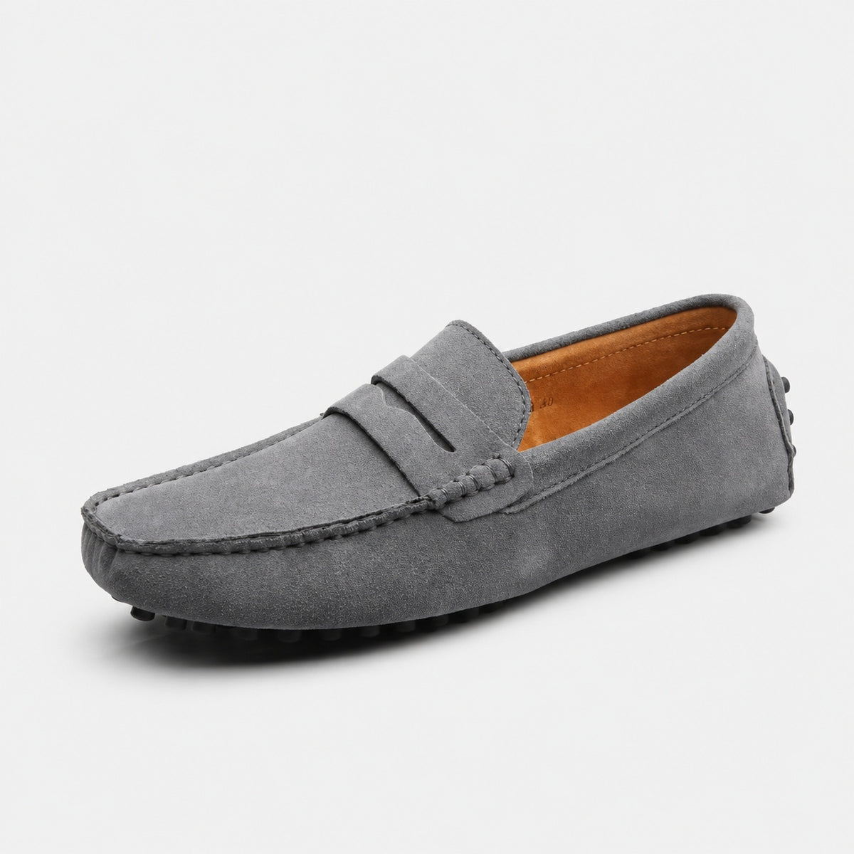 Noble Chaussure Mocassin Homme Daim Mocassin Homme Daim Gris