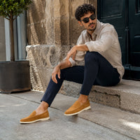 Noble Chaussure Mocassin Homme Daim Mocassin Homme Daim Marron