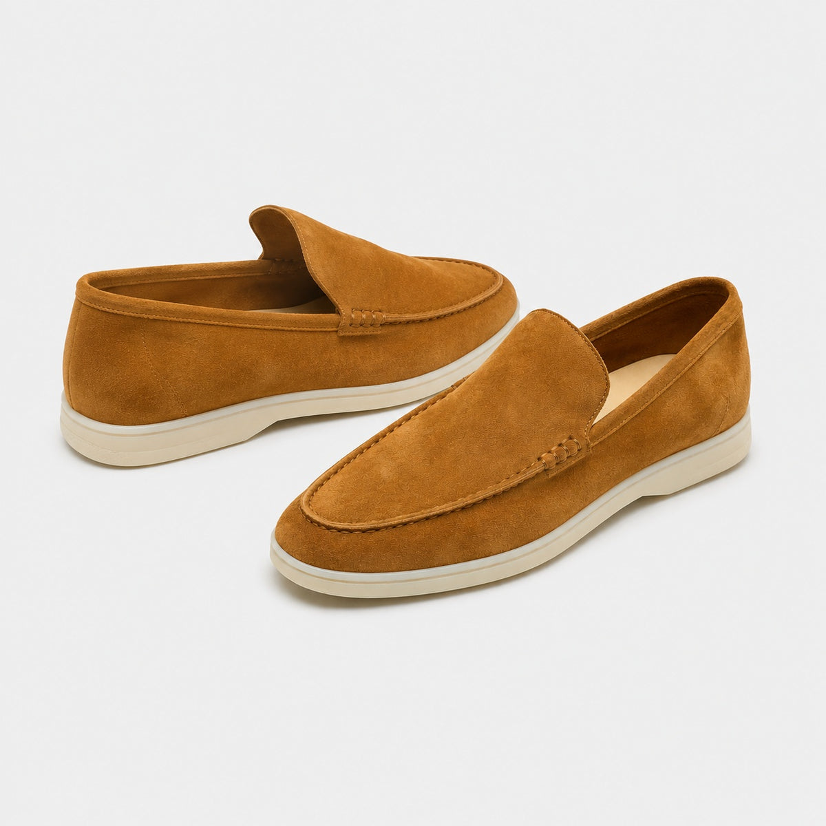 Noble Chaussure Mocassin Homme Daim Mocassin Homme Daim Marron