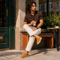 Noble Chaussure Mocassin Homme Daim Mocassin Homme Daim Marron