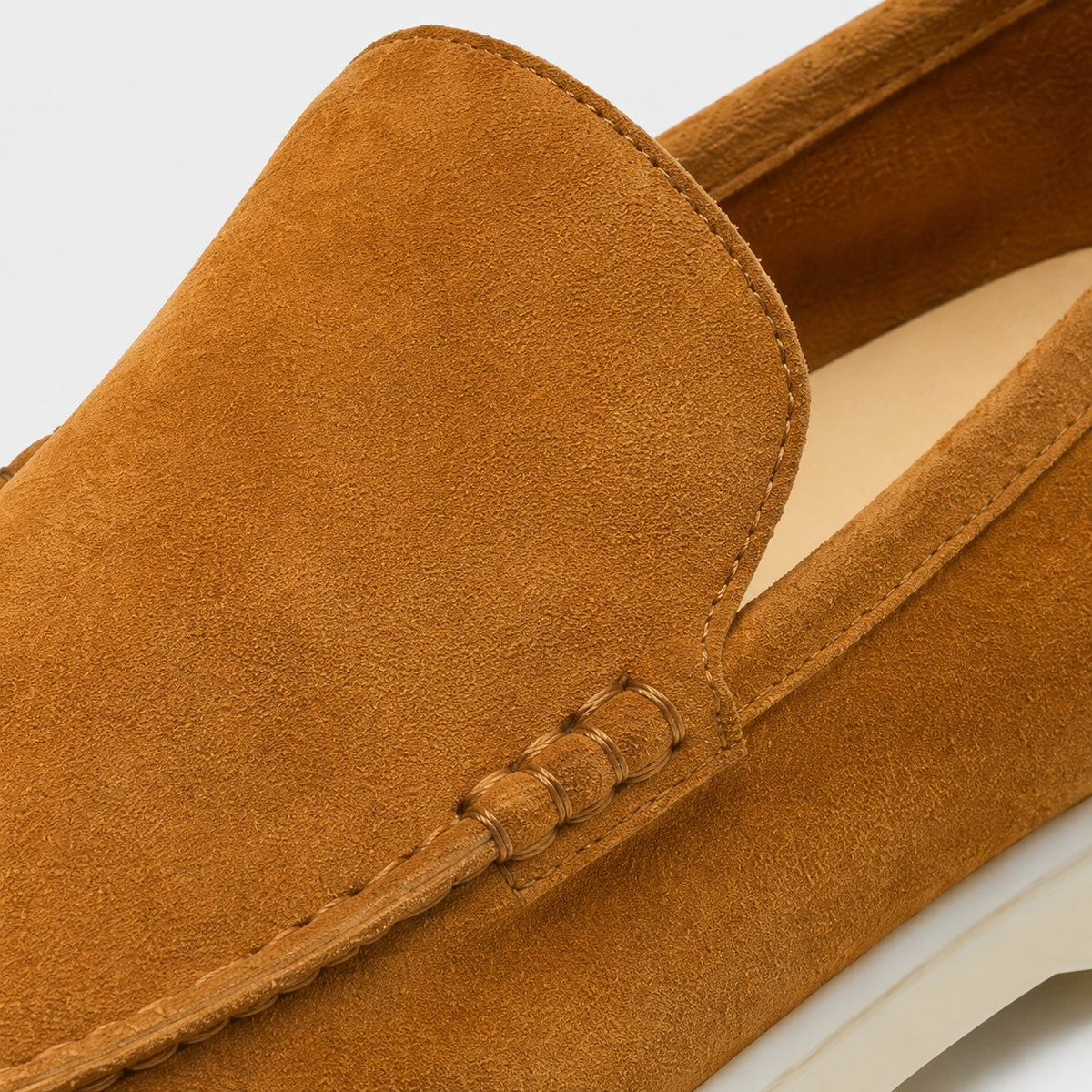 Noble Chaussure Mocassin Homme Daim Mocassin Homme Daim Marron