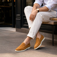 Noble Chaussure Mocassin Homme Daim Mocassin Homme Daim Marron