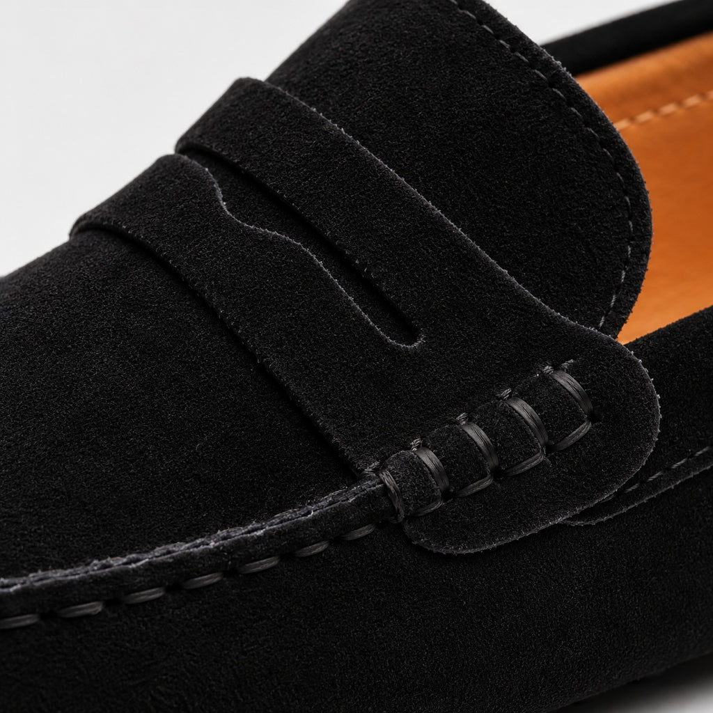 Noble Chaussure Mocassin Homme Daim Mocassin Homme Daim Noir
