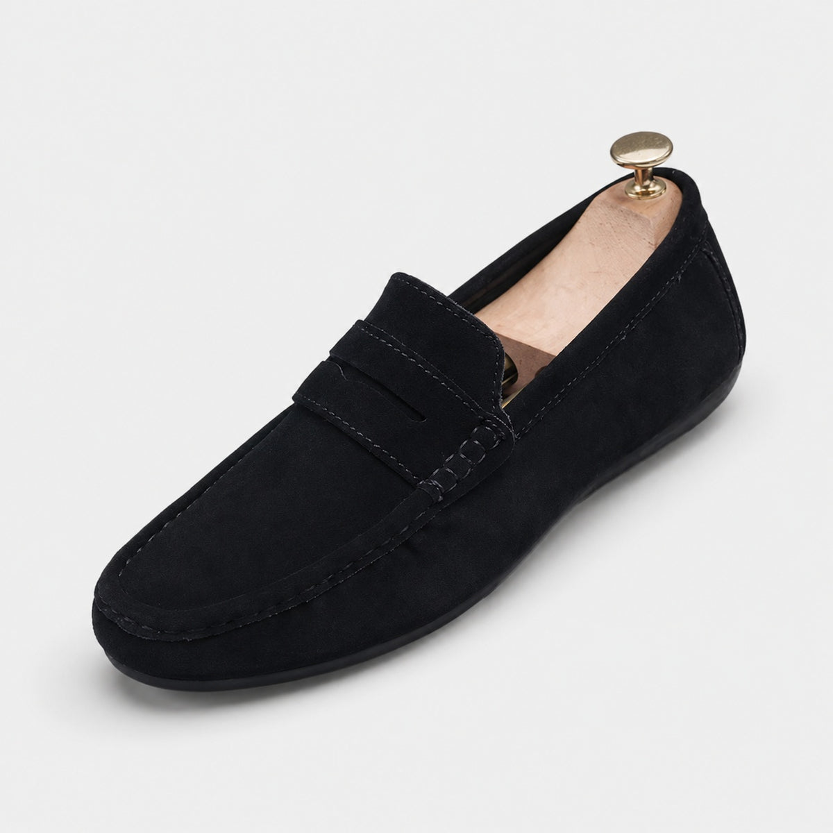 Noble Chaussure Mocassin Homme Daim Mocassin Homme En Daim Noir