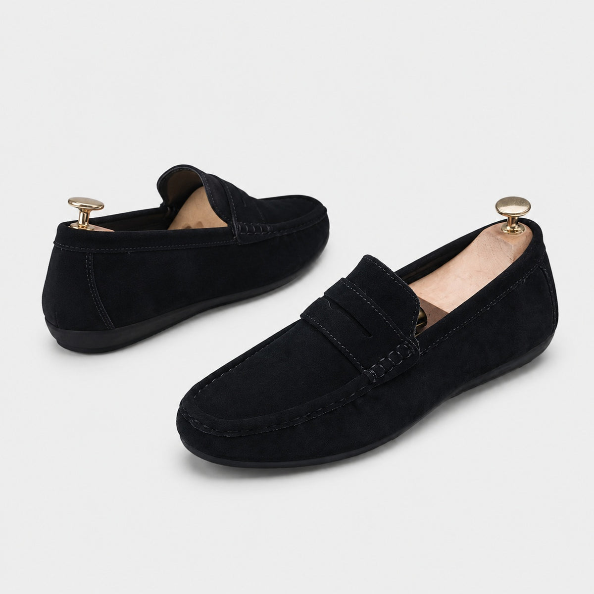 Noble Chaussure Mocassin Homme Daim Mocassin Homme En Daim Noir