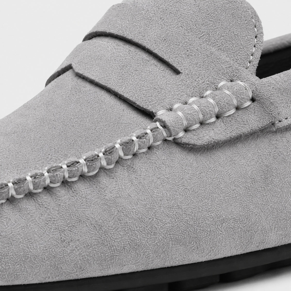 Noble Chaussure Mocassin Homme Daim Mocassin Homme Gris En Daim Décontracté