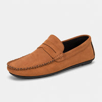 Noble Chaussure Mocassin Homme Daim Mocassin Homme Marron Clair En Daim Décontracté