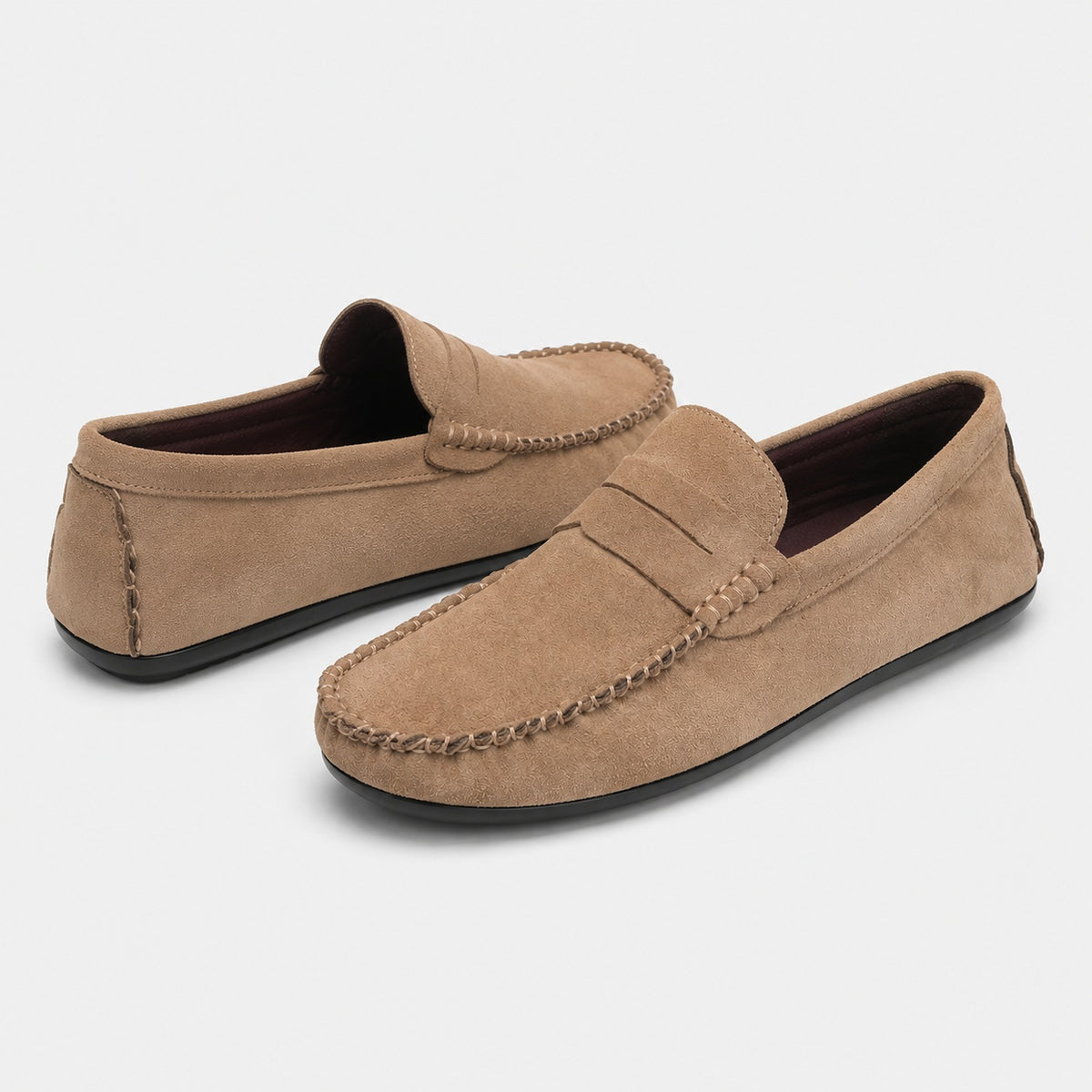 Noble Chaussure Mocassin Homme Daim Mocassin Homme Marron En Daim Décontracté