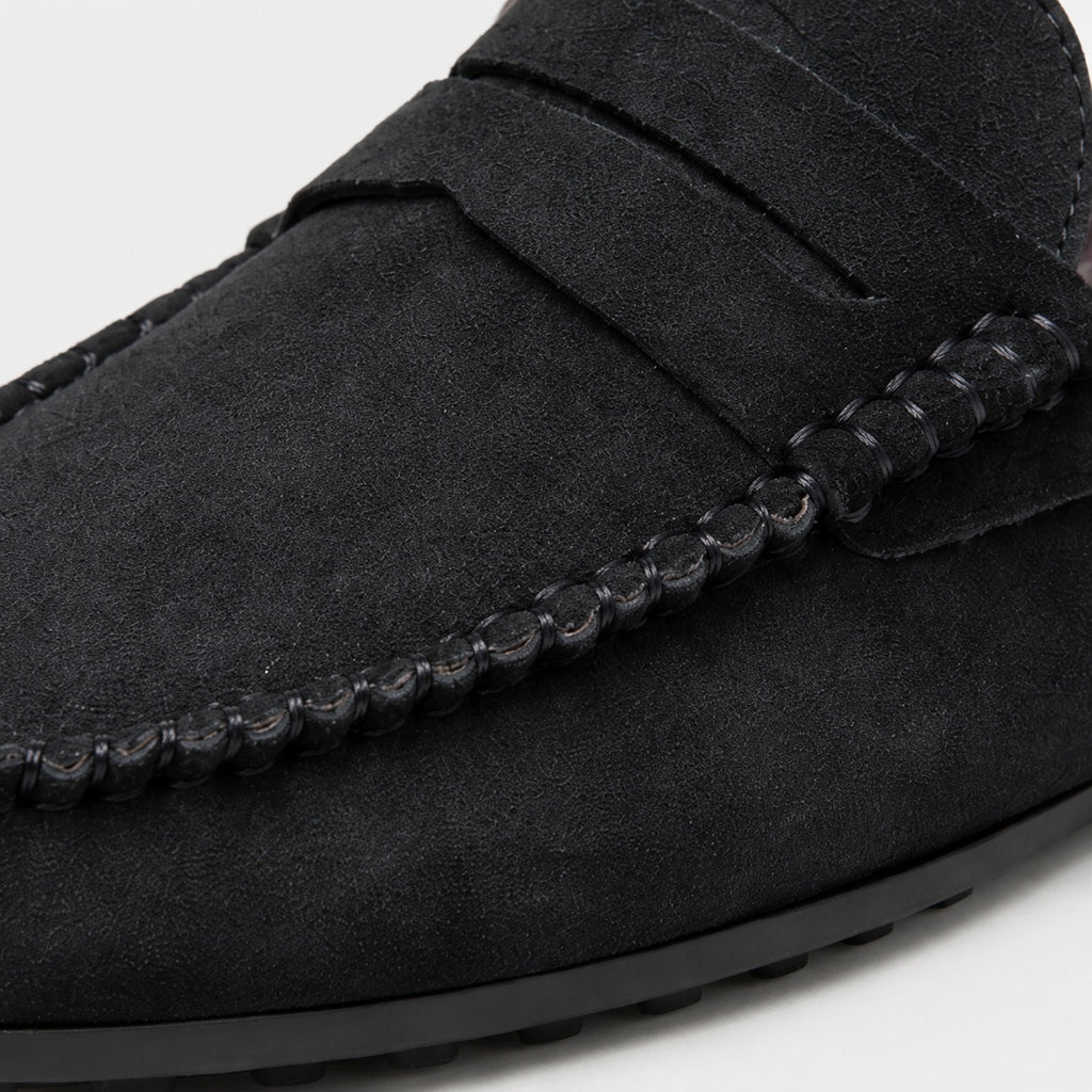 Noble Chaussure Mocassin Homme Daim Mocassin Homme Noir En Daim Décontracté
