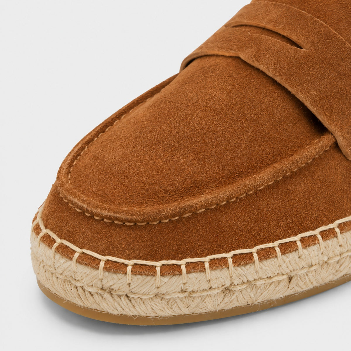 Noble Chaussure Mocassin Homme Daim Mocassin Marron Compensé En Daim