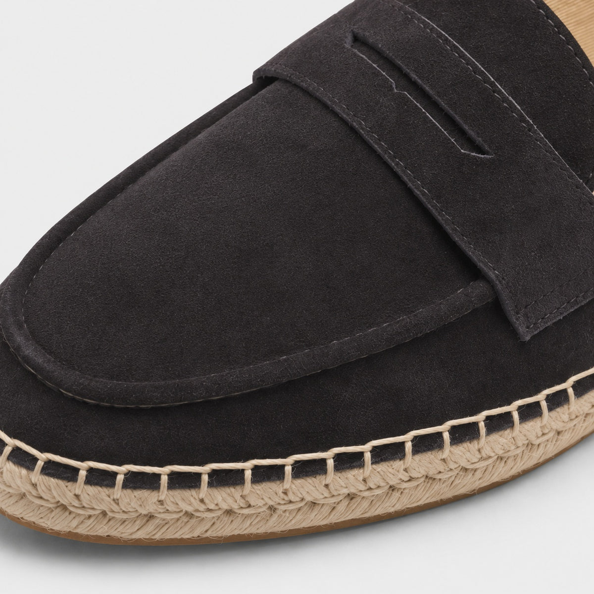 Noble Chaussure Mocassin Homme Daim Mocassin Noir Compensé En Daim