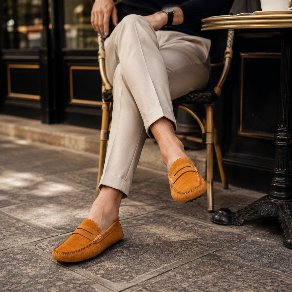Noble Chaussure Mocassin Homme Daim Mocassins Daim Marron Homme