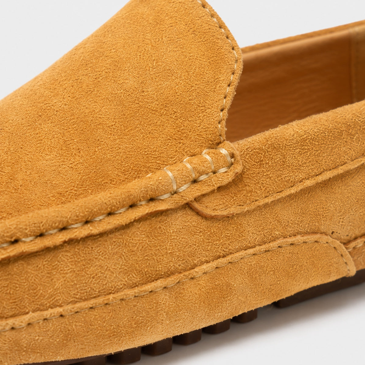 Noble Chaussure Mocassin Homme Daim Mocassins En Daim Véritable Marron Pour Homme