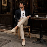 Noble Chaussure Mocassin Homme Daim Mocassins Homme Beige en Daim Classique