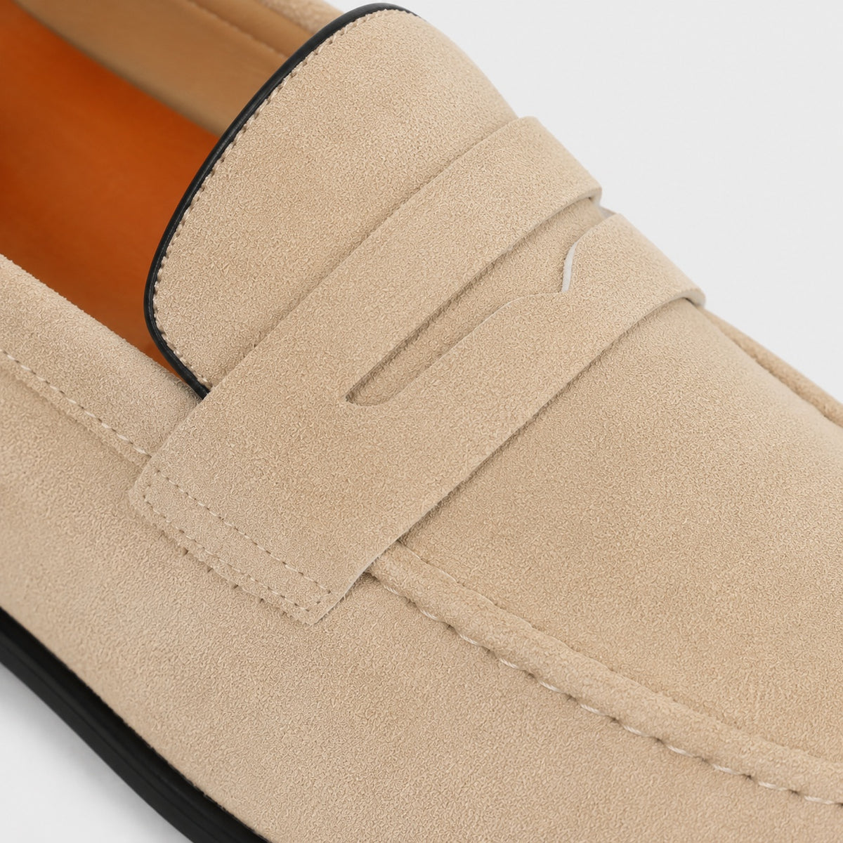 Noble Chaussure Mocassin Homme Daim Mocassins Homme Beige en Daim Classique