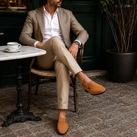 Noble Chaussure Mocassin Homme Daim Mocassins Homme en Daim Premium Camel