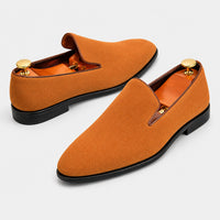 Noble Chaussure Mocassin Homme Daim Mocassins Homme en Daim Premium Camel