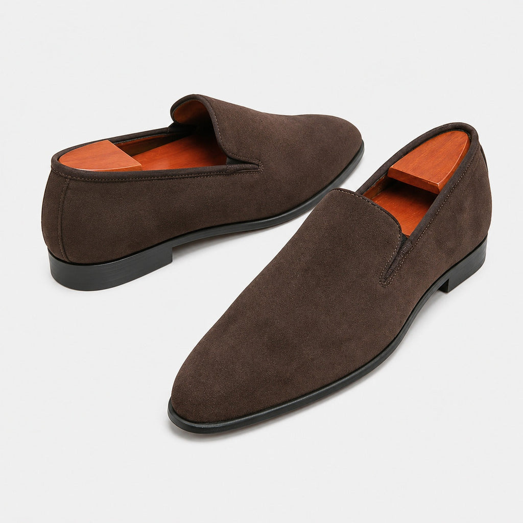 Noble Chaussure Mocassin Homme Daim Mocassins Homme en Daim Premium Marron