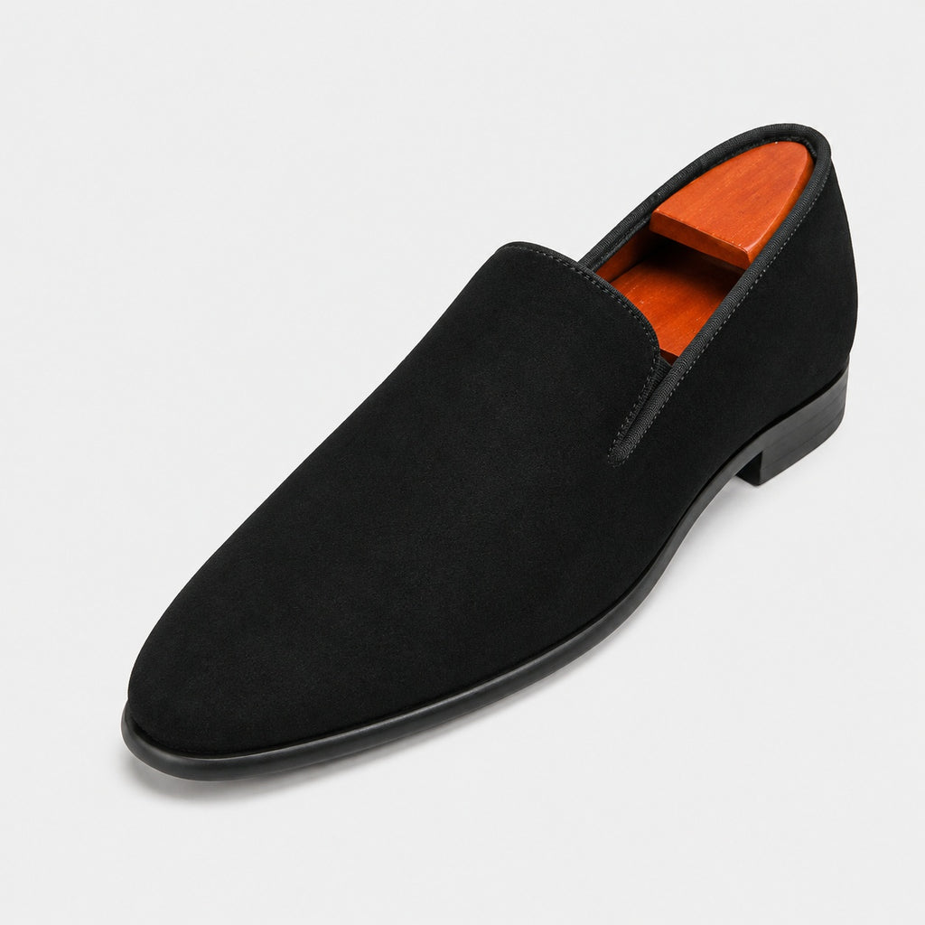 Noble Chaussure Mocassin Homme Daim Mocassins Homme en Daim Premium Noir