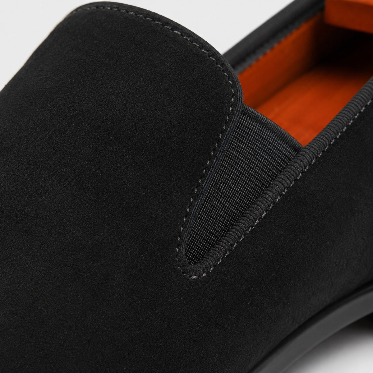 Noble Chaussure Mocassin Homme Daim Mocassins Homme en Daim Premium Noir