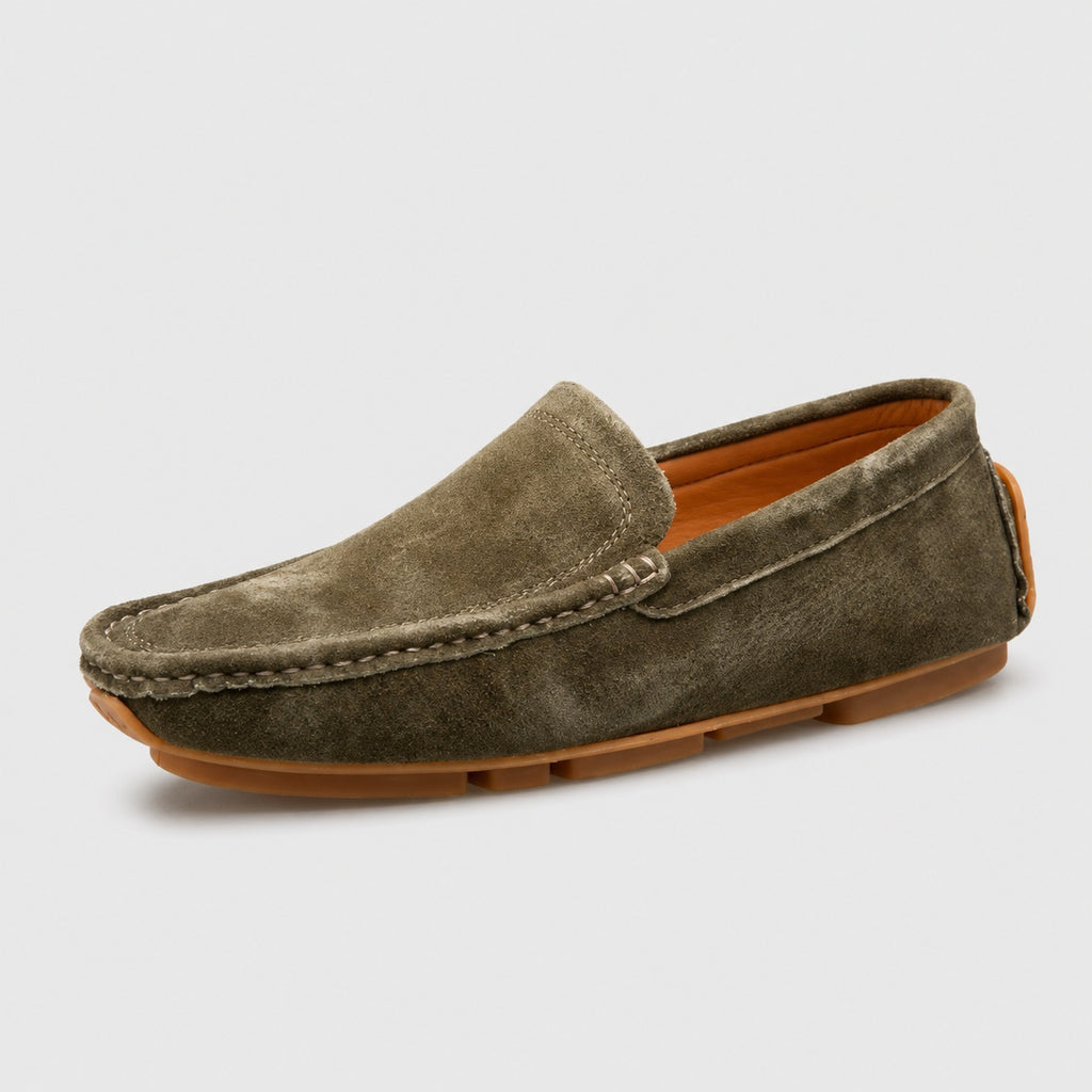 Noble Chaussure Mocassin Homme Daim Mocassins Homme En Daim Vert