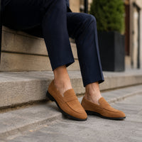 Noble Chaussure Mocassin Homme Daim Mocassins Homme Marron En Daim Classique