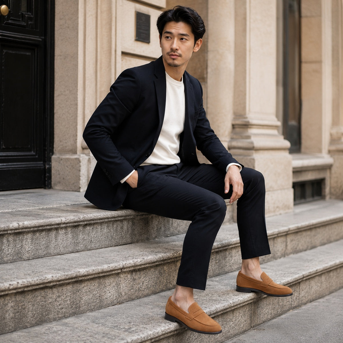 Noble Chaussure Mocassin Homme Daim Mocassins Homme Marron En Daim Classique