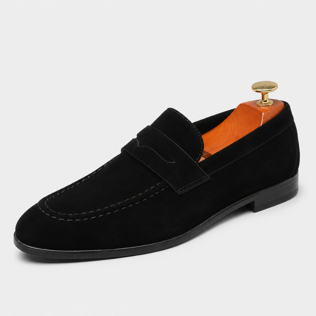 Noble Chaussure Mocassin Homme Daim Mocassins Homme Noir En Daim Classique