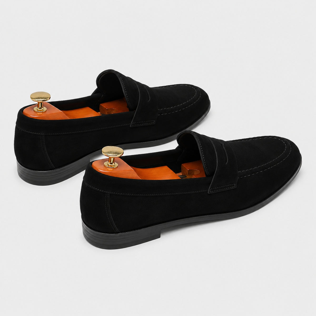 Noble Chaussure Mocassin Homme Daim Mocassins Homme Noir En Daim Classique