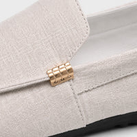 Noble Chaussure Mocassin Homme En Toile Mocassin Homme Beige Confortable
