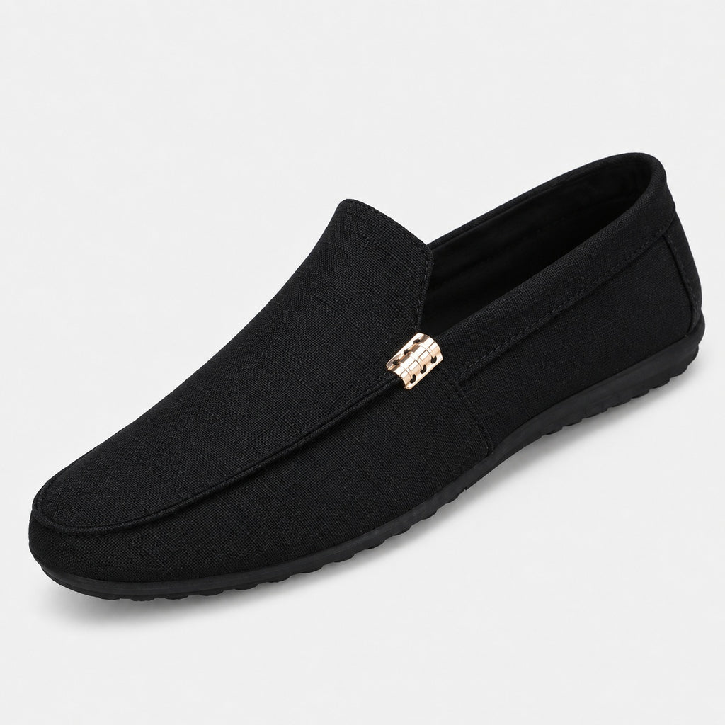 Noble Chaussure Mocassin Homme En Toile Mocassin Homme Noir Confortable