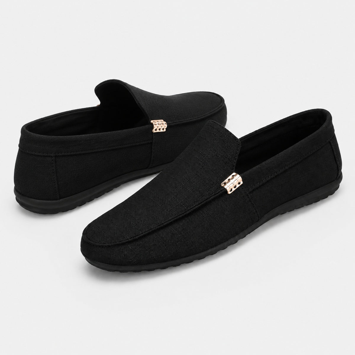Noble Chaussure Mocassin Homme En Toile Mocassin Homme Noir Confortable