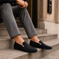 Noble Chaussure Mocassin Homme En Toile Mocassin Homme Noir Confortable