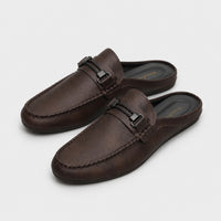 Noble Chaussure Mocassin Homme Marron Chausson Mocassin Mule Ouvert Marron
