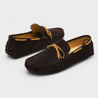 Noble Chaussure Mocassin Homme Marron Mocassin Homme Classique De Conduite À Nœud Marron